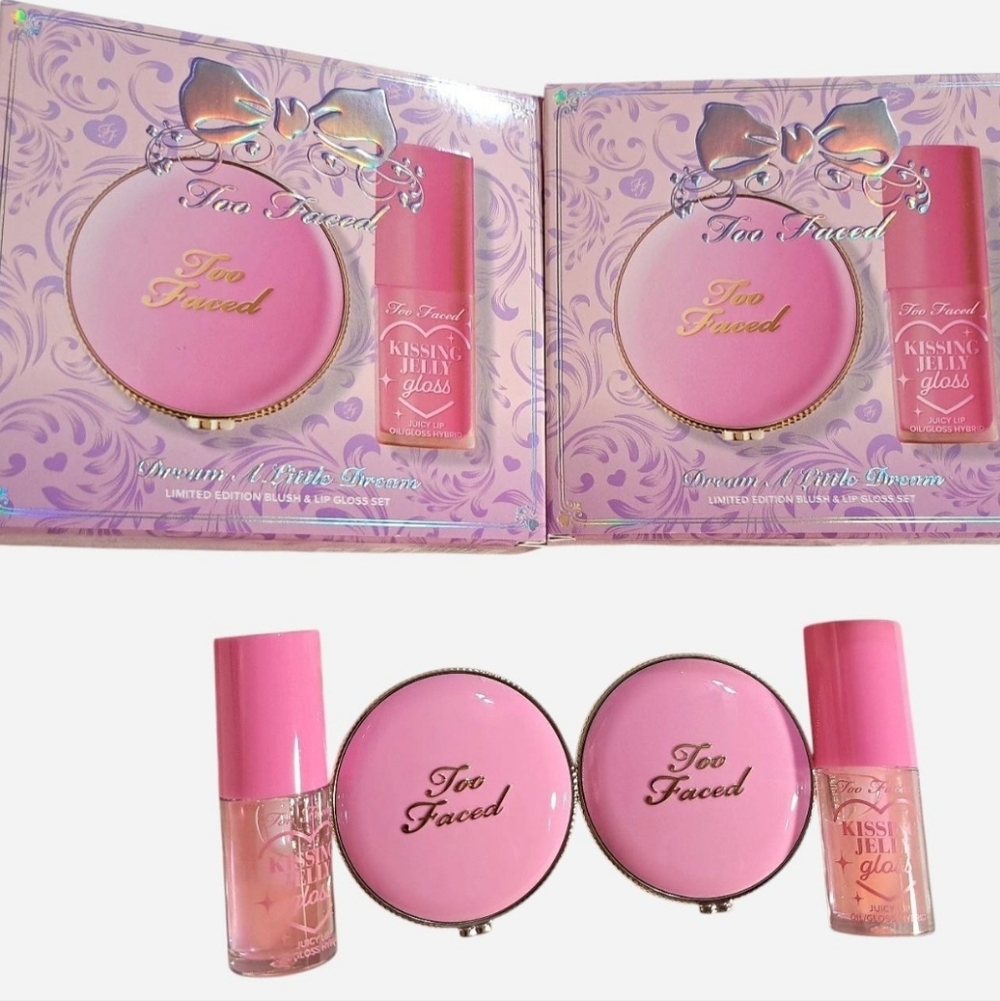 TOO FACED Dream A Little Dream: Blush and Lip Gloss Set LIMITED-EDITION 2x SETS